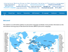 Tablet Screenshot of pluricentriclanguages.org